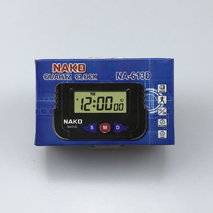Nako Na-613D <b>Digital</b> Black Alarm Battery Powered Plastic Rectangle Car <b>Clock</b> - Product Image 2