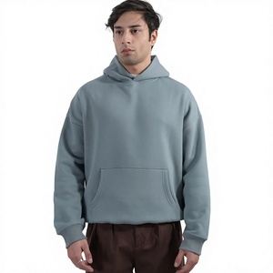 Sudadera con Capucha Extra Grande para Hombre, de Felpa, Color Sólido, con Bolsillo, Informal, para Invierno, Corte Regular, 100% Algodón, Estilo Tejido - Product Image 1