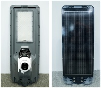 360 °   Lampadaire Solaire avec Caméra Double Objectif, Suivi Humain IA, Enregistrement 24/7 AOV, CCTV Sans Fil 4G/WiFi pour Sécurité Extérieure