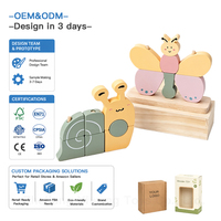Puzzle Kayu 3D Bentuk Hewan Custom OEM, Balok Susun Montessori, Mainan Edukasi Motorik Halus untuk Balita, Hadiah Anak, CPC CE BSCI Grosir