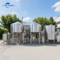 Tonsen 500L 1000L 1500L 2000L Brasserie en acier inoxydable à 3 cuves 5HL-20HL Équipement de brassage de micro-bière Usine de brasserie