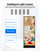 Affichage numérique couleur pleine taille 75 85 98 pouces, intérieur, sans écran tactile, écran LCD plein écran, animations graphiques, résolution 4K, CMS basé sur le cloud