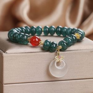 Chinese Style Vintage Natural Blue Jade <b>Beaded</b> <b>Bracelet</b> Abacus Beads Crystal <b>Bracelet</b> for Women White Blue <b>Beaded</b> <b>Bracelet</b> - Product Image 5