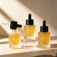 Flacon compte-gouttes en verre épais de qualité supérieure, 30 ml, 50 ml, flacon cosmétique givré avec compte-gouttes mat pour huile essentielle, sérum facial, soin de la peau