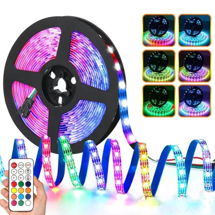RGBW with Controller Sync Light Strips Smd 5m TV Background Tira LED Strip Light RGB Drop Shipping 12V Aluminum Hotel 800 100 85
