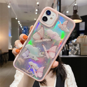 Funda de Teléfono Móvil con Diseño de Mariposa de Resina Láser para <span class=keywords><strong>iPhone</strong></span> 16 15 14 Pro Max 13 12 Mini <span class=keywords><strong>11</strong></span> XS XR 7 8 PLUS, Carcasa Trasera de TPU <span class=keywords><strong>y</strong></span> PC - Product Image 2