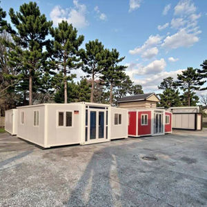 Listo para la venta 40Ft Prefab Container House Pre-Fab Home con 3 dormitorios y sala <span class=keywords><strong>de</strong></span> estar <span class=keywords><strong>de</strong></span> diseño plegable para <span class=keywords><strong>tiendas</strong></span> - Product Image 3