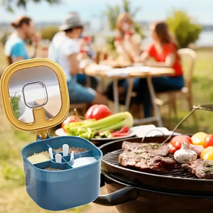 กล่องปรุงรสขนาดใหญ่4-in-1พร้อมฝาและช้อนมาพร้อมกับสี่ช้อนสำหรับในบ้านห้องครัวสำหรับใส่เกลือ - Product Image 6