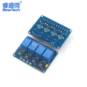 4-kanaals 12V Relaismodule Met Optocoupler-Isolatie Ondersteunt Hoog En Laag Niveau Trigger Development Board Blue Board