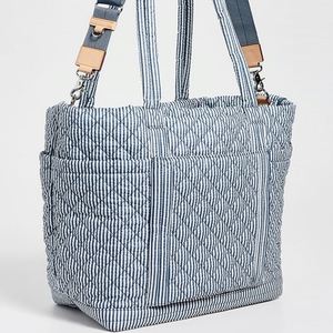 Bolsa de Mano Grande Personalizada de Tela Seersucker, con Cierre, para Viaje, Compras, Diseño Acolchado, Múltiples Bolsillos, para Mujer, Verano/Otoño - Product Image 3