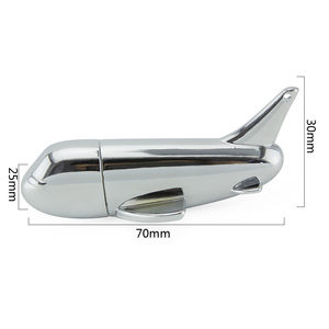 Regalo Promocional <span class=keywords><strong>para</strong></span> Ferias de Aviación, Memoria USB con Logotipo OEM de 4GB 8GB, Forma de Avión, <span class=keywords><strong>Pendrive</strong></span> Metálico - Product Image 4