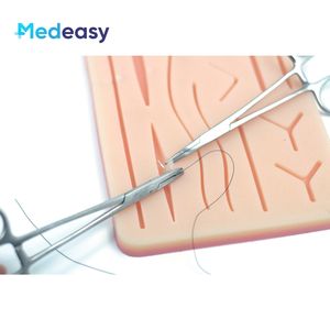 파란색 도구 키트가있는 의대생을위한 봉합 연습 키트 전체 세트, 봉합 훈련 실리콘 스킨 패드 키트 - Product Image 6