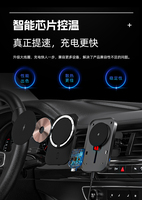 Chargeur de voiture sans fil magnétique 15W PD 3.0 avec port Type-C, support de téléphone à serrage automatique, dissipation rapide de la chaleur, professionnel