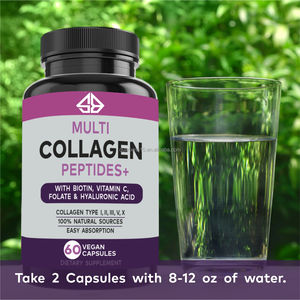 Capsules de collagène complexe, acide hyaluronique, biotine, vitamine C, améliorent l'immunité, blanchissent la peau, favorisent la santé des cheveux et des ongles, 60 capsules - Product Image 5