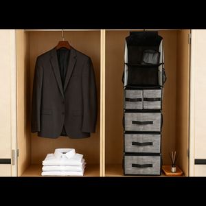 Factory Supplier <b>Collapsible</b> Foldable Wardrobe Hanging Fabric <b>Storage</b> Container for Clothes Bedding Toys - Product Image 2