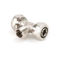 Matériaux de plomberie, raccord en T mâle Pexalpex, raccord pour tuyau multicouche, raccord pour tuyau d'eau de chauffage par le sol