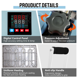 Baiyin 40*60cm presse à chaud manuelle européenne à haute pression pour sublimation - Product Image 5