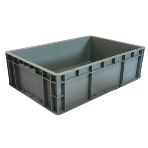 100% Trinh Nữ PP & HDPE lưu trữ container màu xám 40*30*28cm hộp rắn thiết kế có thể gập lại & <span class=keywords><strong>Stackable</strong></span> nhiệm vụ nặng nề Thùng nhựa - Product Image 5