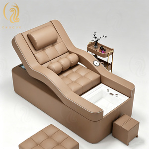 Chuque Lit de <span class=keywords><strong>spa</strong></span> capillaire électrique de luxe moderne avec hydrothérapie, inclinable, pour massage thaïlandais et shampoing, avec <span class=keywords><strong>spa</strong></span> pour les pieds, pour salon de coiffure - Product Image 1