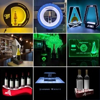 Affichage de bouteille acrylique de haute qualité support d'affichage de vin Glorifier Led unique bouteille casier à vin Commercial