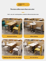 Modernes Stahl-Burger-Shop-Tisch-und-Stuhl-Set für Wohnmöbel in Fast-Food-, Milchtee-, Pizza- und Brathähnchen-Läden