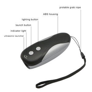 Repelente ultrasónico portátil para perros, control de ladridos a batería, herramienta disuasoria de plástico para animales - Product Image 4