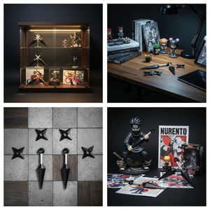 Ensemble de 4 PP <span class=keywords><strong>Ninja</strong></span> 2-Kunai 2-<span class=keywords><strong>Shuriken</strong></span> Ensemble de style classique Étoiles à lancer réalistes Noir et blanc Décoration de collection Jouets Cospaly - Product Image 6