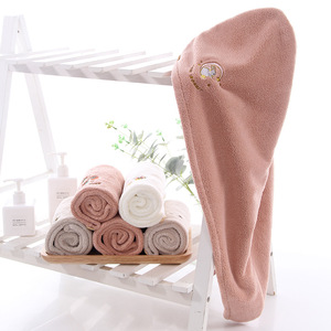 Gorro de Secado de Cabello Absorbente para <span class=keywords><strong>Supermercado</strong></span>, con Bordado Lindo, Tipo Toalla - Product Image 4