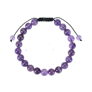 Al por mayor: Pulsera de 8mm con cuentas de cristal de ágata natural tejida, amatista, cuarzo rosa, ojo de tigre, lapislázuli y símbolo cristiano para hombre y mujer - Product Image 1