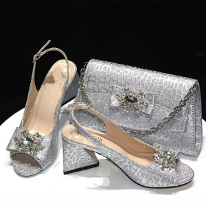 Escarpins à Talons Hauts Assortis Italiens Tendance, Nouveau Design, Prix de Gros, Ensemble Chaussures et Sacs de <span class=keywords><strong>Luxe</strong></span> pour Femmes, Idéal Fêtes - Product Image 4