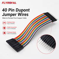 Cable de conexión Dupont de 40 pines, arcoíris, de cobre puro, adaptador macho a hembra, cable plano para Arduino, Raspberry Pi, PCB