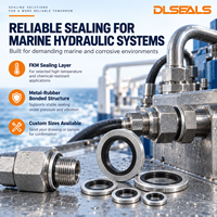 Rondelle d'étanchéité hydraulique marine FKM pour raccords filetés, rondelle d'étanchéité métal-caoutchouc résistante à la corrosion, tailles personnalisées OEM