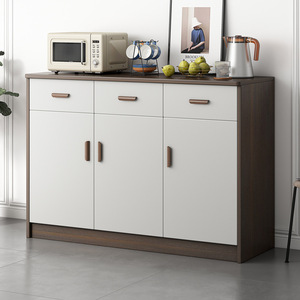 Buffet en bois de style panneau moderne, 2 <span class=keywords><strong>portes</strong></span>, 2 tiroirs, armoire à hauteur réglable pour salon, bureau, hôtel, salle de thé - Product Image 5