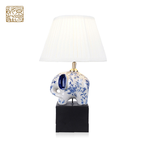 Blue Ceramic Modern Home Decorative Vintage LED <strong>Table</strong> Antique <strong>Elephant</strong> <strong>Lamp</strong> for Home Decor - Product Image 4