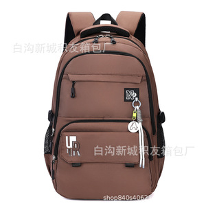 Student Backpack 18 In Large Capacity Unisex School Education Solid Color With Interior Zipper Pocket Gray - Product Image 5