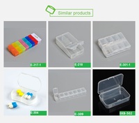 Boîte de rangement en plastique détachables, 12 fentes, Durable, compartiments transparents, avec boucle