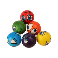 Balles anti-stress amusantes en mousse souple, visages souriants et grimaces en PU pour enfants, jouet apaisant pour la mobilité des poignets