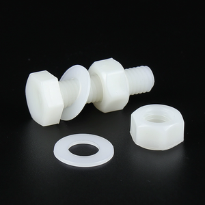 DIN933 DIN931 Nylon PVC Tornillo de rosca completa <span class=keywords><strong>Perno</strong></span> de cabeza hexagonal Precio de fábrica pernos de plastico - Product Image 2