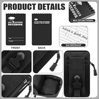 Bloc de notas impermeable de policía Cuaderno de bolsillo de 3x5 pulgadas con bolígrafo resistente a la intemperie impermeable y cubierta Cuaderno impermeable de 6 piezas