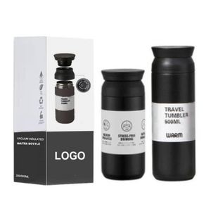 Mug isotherme de voyage 2-en-1 en acier inoxydable à double paroi, style japonais, 350 ml/500 ml, avec couvercle, pour voiture, modèle 2026 - Product Image 1