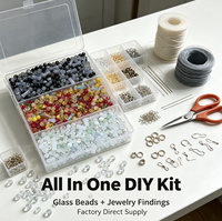 Perles en verre en vrac multicolores en boîte multi-compartiments pour la fabrication de bijoux faits main, marque YUZHU, vente en gros en vrac pour accessoires DIY
