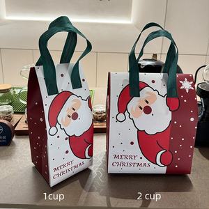 Tas insulasi makanan Natal Logo kustom, tas hadiah bukan tenunan katering susu teh kue - Product Image 3