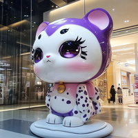 Sculptures en mousse géantes personnalisées en polystyrène pour événements de jeu, figurines de chien de dessin animé, décorations de marque, présentoirs de magasin EPS pour centres commerciaux intérieurs
