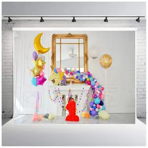 35 цветов тематика с днем рождения красочные воздушные шары и другие украшения дизайн фоновая ткань для украшения дня рождения