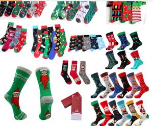 Fabricant professionnel chaussettes de noël boîte-cadeau coton personnalisé <span class=keywords><strong>2022</strong></span> vente chaude rouge littéraire drôle chaussettes pour noël - Product Image 3