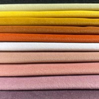 Tissu de velours uni teint en Hollande, doux, en polyester, pour canapé, chaise, coussin, mobilier – Vente en gros