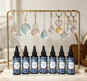 UV Resin Hard <b>Crystal</b> Clear High Gloss for DIY Jewelry Making Keychain <b>Coating</b> Fast Cure UV Glue for Crafts Art Decoration - Product Image 3