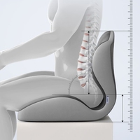 Coussin de siège en mousse à mémoire de forme intégré avec support dorsal – Ensemble orthopédique de coussins de siège et lombaires pour chaise de bureau et de voiture (vente en gros)