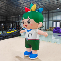 Affichage publicitaire personnalisé : Mascotte gonflable, personnage de dessin animé, modèle d'étudiant adorable, costume gonflable pour événement extérieur