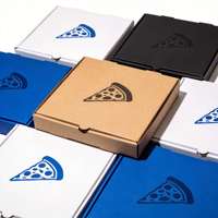 Boîte à pizza en carton ondulé personnalisée, boîte à pizza en carton blanc, boîte à pizza en papier kraft brun, boîte à pizza à emporter